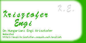 krisztofer engi business card